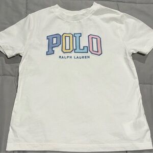 Polo by Ralph Lauren Kids White Tee with Multicolor Logo